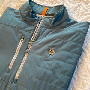 Peter Millar Weld Hybrid Half-Zip Pullover. Color Rainfall Size XL